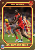 Teamcoach 2026 Base Common Card #21 Mac Andrew - Gold Coast Suns
