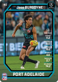 Teamcoach 2026 Base Common Card #40 Jase Burgoyne - Port Adelaide