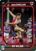 Teamcoach 2026 Base Common Card #45 Jack Sinclair - St Kilda