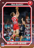 Teamcoach 2026 Base Common Card #48 Nick Blakey - Sydney Swans