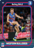 Teamcoach 2026 Base Common Card #55 Bailey Dale - Western Bulldogs