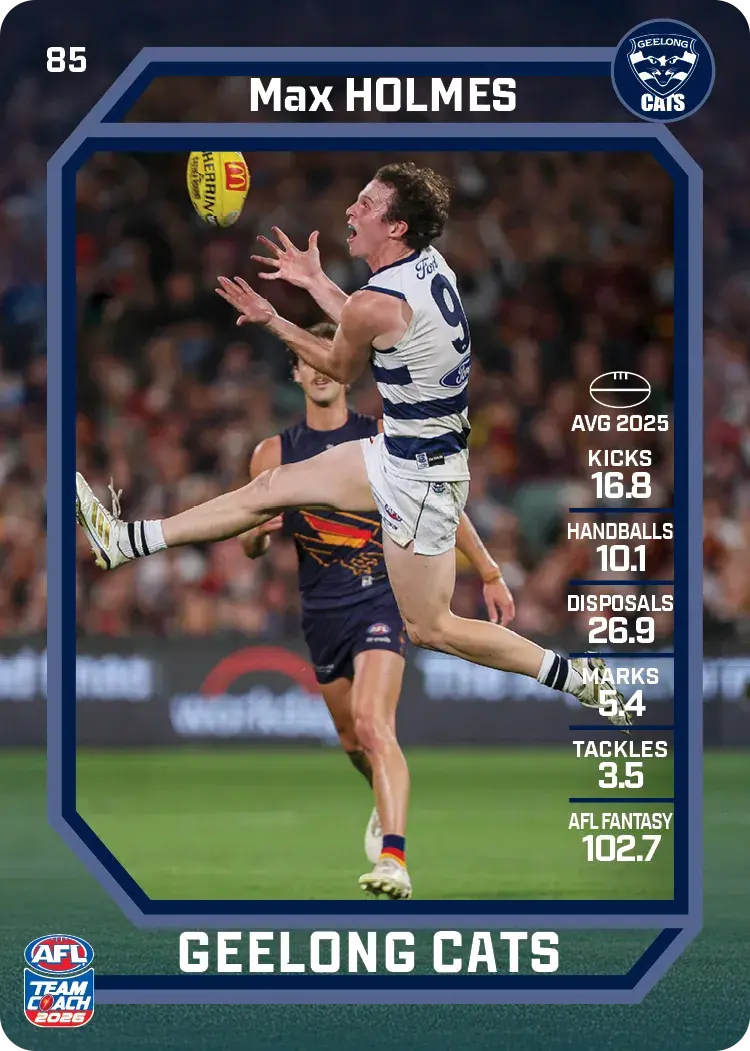 Teamcoach 2026 Base Common Card #85 Max Holmes - Geelong