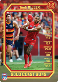 Teamcoach 2026 Base Common Card #88 Touk Miller - Gold Coat Suns