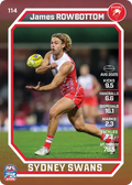 Teamcoach 2026 Base Common Card #114 James Rowbottom - Sydney Swans