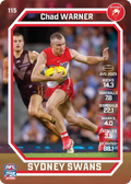 Teamcoach 2026 Base Common Card #115 Chad Warner - Sydney Swans