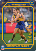 Teamcoach 2026 Base Common Card #117 Tom McCarthy - West Coast Eagles