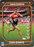 Teamcoach 2026 Base Common Card #151 Aaron Cadman - GWS Giants