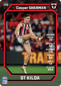 Teamcoach 2026 Base Common Card #172 Cooper Sharman - St Kilda