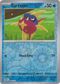 Pokemon TCG -Obsidian Flames -#46 -Carvanha -Common -Reverse Holo