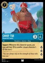 Lorcana - First Chapter - Chief Tui - Respected Leader - 143/204 - Uncommon