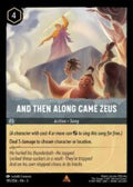 Disney Lorcana: Into the Inklands set 3. And Then Along Came Zeus rare trading card.