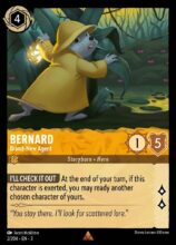 Disney Lorcana: Into the Inklands set 3. Bernard "Brand-New Agent" rare trading card.
