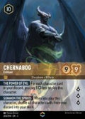 Disney Lorcana: Into the Inklands set 3. Chernabog "Evildoer" Enchanted trading card.