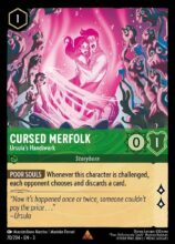 Disney Lorcana: Into the Inklands set 3. Cursed Merfolk "Ursula's Handiwork" rare trading card.