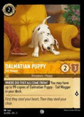 Disney Lorcana: Into the Inklands set 3. Dalmatian Puppy "Tail Wagger" common trading card.