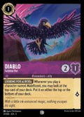Disney Lorcana: Into the Inklands set 3. Diablo "Loyal Familiar" common trading card.