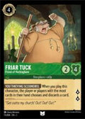 Disney Lorcana: Into the Inklands set 3. Friar Tuck "Priest of Nottingham" uncommon trading card.