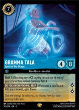 Disney Lorcana: Into the Inklands set 3. Gramma Tala "Spirit of the Ocean" Legendary trading card.