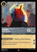 Disney Lorcana: Into the Inklands set 3. Hades "Hotheaded Ruler" rare trading card.