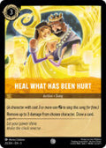 Disney Lorcana: Into the Inklands set 3. Heal what has been Hurt common trading card.