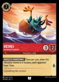 Disney Lorcana: Into the Inklands set 3. HeiHei "Accidental Explorer" uncommon trading card.