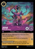 Disney Lorcana: Into the Inklands set 3. Jafar "Striking Illusionist" Legendary trading card.