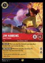Disney Lorcana: Into the Inklands set 3. Jim Hawkins "Space Traveler" legendary trading card.