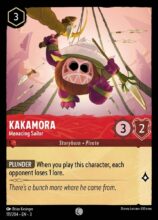 Disney Lorcana: Into the Inklands set 3. Kakamora "Menacing Sailor" common trading card.
