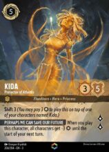 Disney Lorcana: Into the Inklands set 3. Kida "Protector of Atlantis" Enchanted trading card.