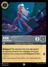 Disney Lorcana: Into the Inklands set 3. Kida "Royal Warrior" common trading card.