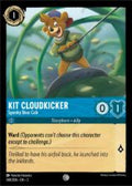 Disney Lorcana: Into the Inklands set 3. Kit Cloudkicker "Spunky Bear Cub" common trading card.