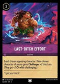 Disney Lorcana: Into the Inklands set 3. Last-Ditch Effort uncommon trading card.