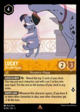 Disney Lorcana: Into the Inklands set 3. Lucky "The 15th Puppy" rare trading card.