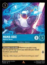 Disney Lorcana: Into the Inklands set 3. Mama Odie "Mystical Maven" rare trading card.