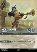 Disney Lorcana: Into the Inklands set 3. Mickey Mouse "Trumpeter" Enchanted trading card.