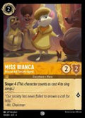 Disney Lorcana: Into the Inklands set 3. Miss Bianca "International Rescue Aid Society Agent" common trading card.