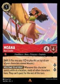 Disney Lorcana: Into the Inklands set 3. Moana "Born Leader" rare trading card.