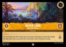 Disney Lorcana: Into the Inklands set 3. Never Land "Mermaid Lagoon" common trading card.