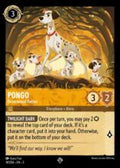Disney Lorcana: Into the Inklands set 3. Pongo "Determined Father" Super rare trading card.