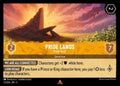 Disney Lorcana: Into the Inklands set 3. Pride Lands "Pride Rock" rare trading card.