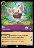 Disney Lorcana: Into the Inklands set 3. Pua "Potbellied Buddy" common trading card.