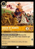 Disney Lorcana: Into the Inklands set 3. Queen of Hearts "Wonderland Empress" uncommon trading card.