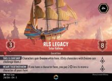 Disney Lorcana: Into the Inklands set 3. RLS Legacy "Solar Galleon" Enchanted trading card.