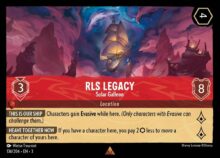 Disney Lorcana: Into the Inklands set 3. RLS Legacy "Solar Galleon" rare trading card.