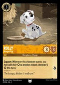 Disney Lorcana: Into the Inklands set 3. Rolly "Hungry Pup" uncommon trading card.