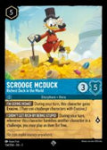 Disney Lorcana: Into the Inklands set 3. Scrooge McDuck "Richest Duck in the World" super rare trading card.