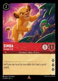 Disney Lorcana: Into the Inklands set 3. Simba "Scrappy Cub" rare trading card.