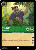 Disney Lorcana: Into the Inklands set 3. Starkey "Devious Pirate" uncommon trading card.