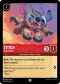 DIsney Lorcana: Into the Inklands set 3. Stitch "Little Rocket" common trading card.