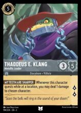 Disney Lorcana: Into the Inklands set 3. Thaddeus E.Klang "Metal Head" uncommon trading card.